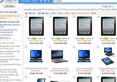 How much is an iPad 2 in Vietnam?