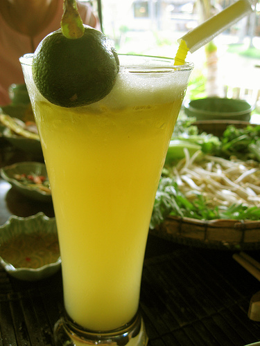 A popular drink in hot climate in Vietnam, Sugar-cane Juice