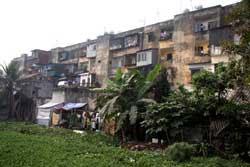 Old flats in danger of collapse