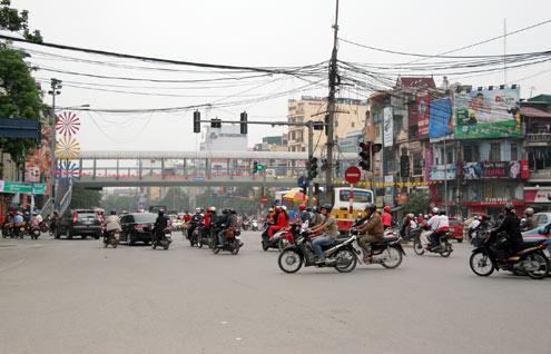 Ineffective road signs in Hanoi