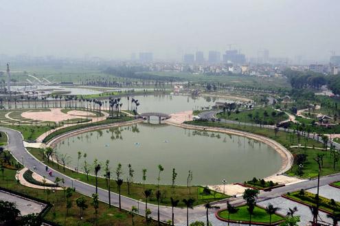 Hanoi’s most modern park deserted