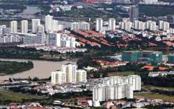 Tower blocks eat into green space