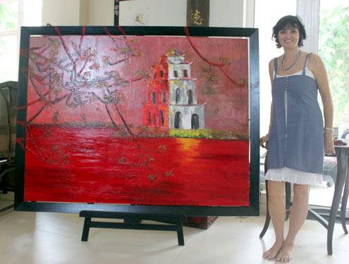 French artist shows love for Vietnam in paintings