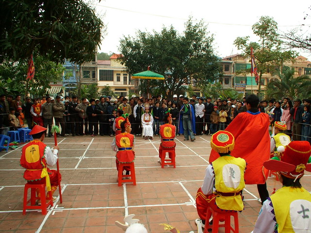 Joining Vietnamese Village Festivals to play a Traditional Game- Human chess